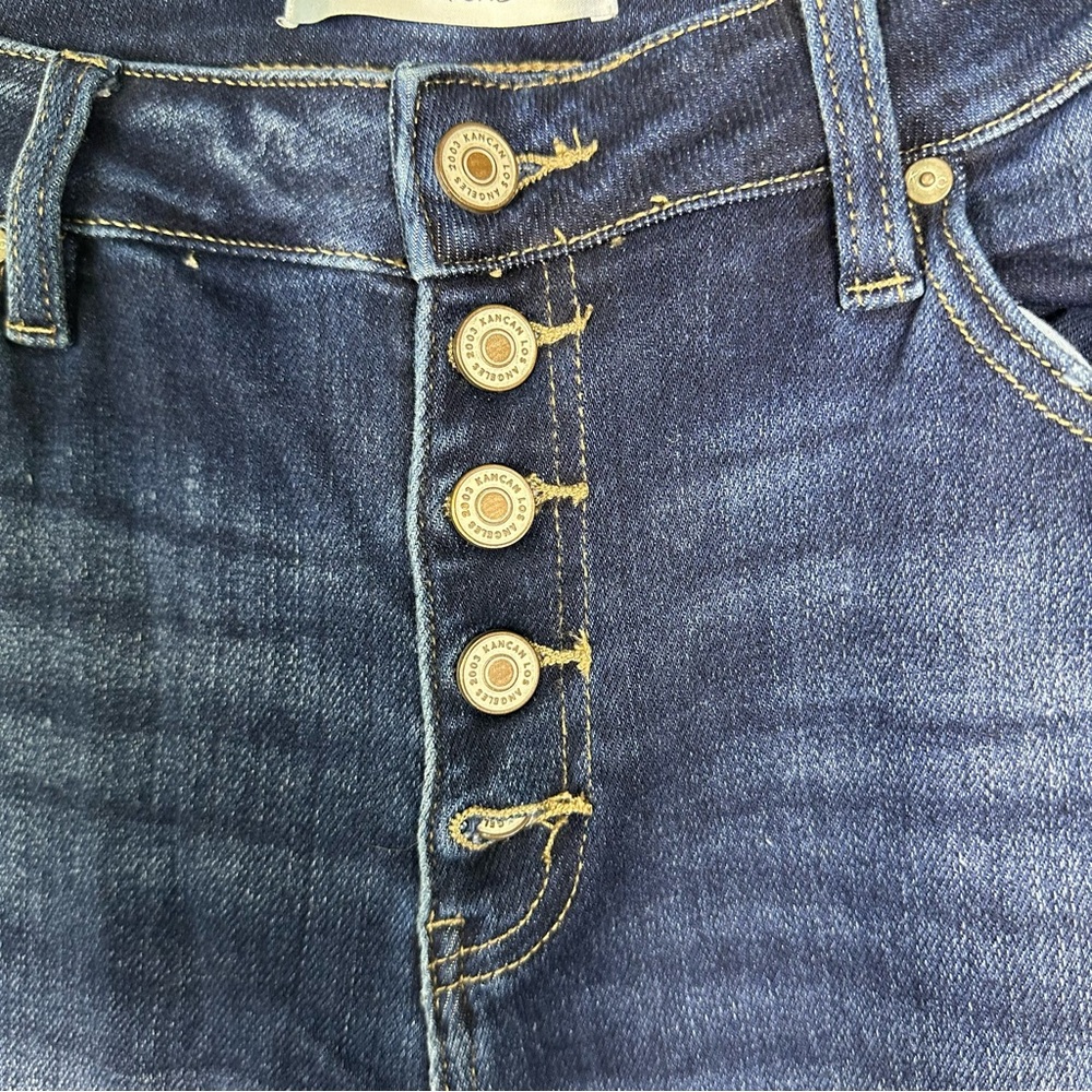 KANCAN Jaden Mid Rise Flare Women's 30 Distressed Stretch Denim Jeans - Picture 5 of 9